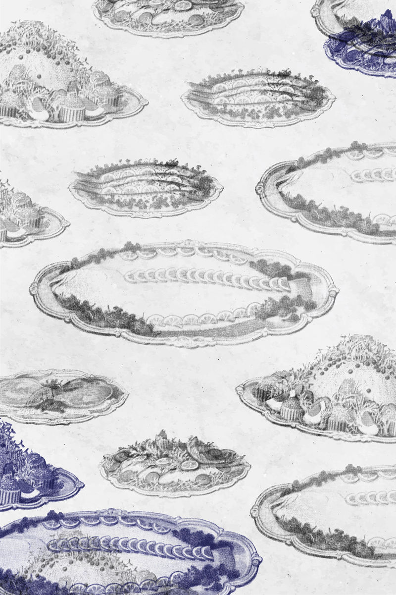 海鲜菜肴图案背景