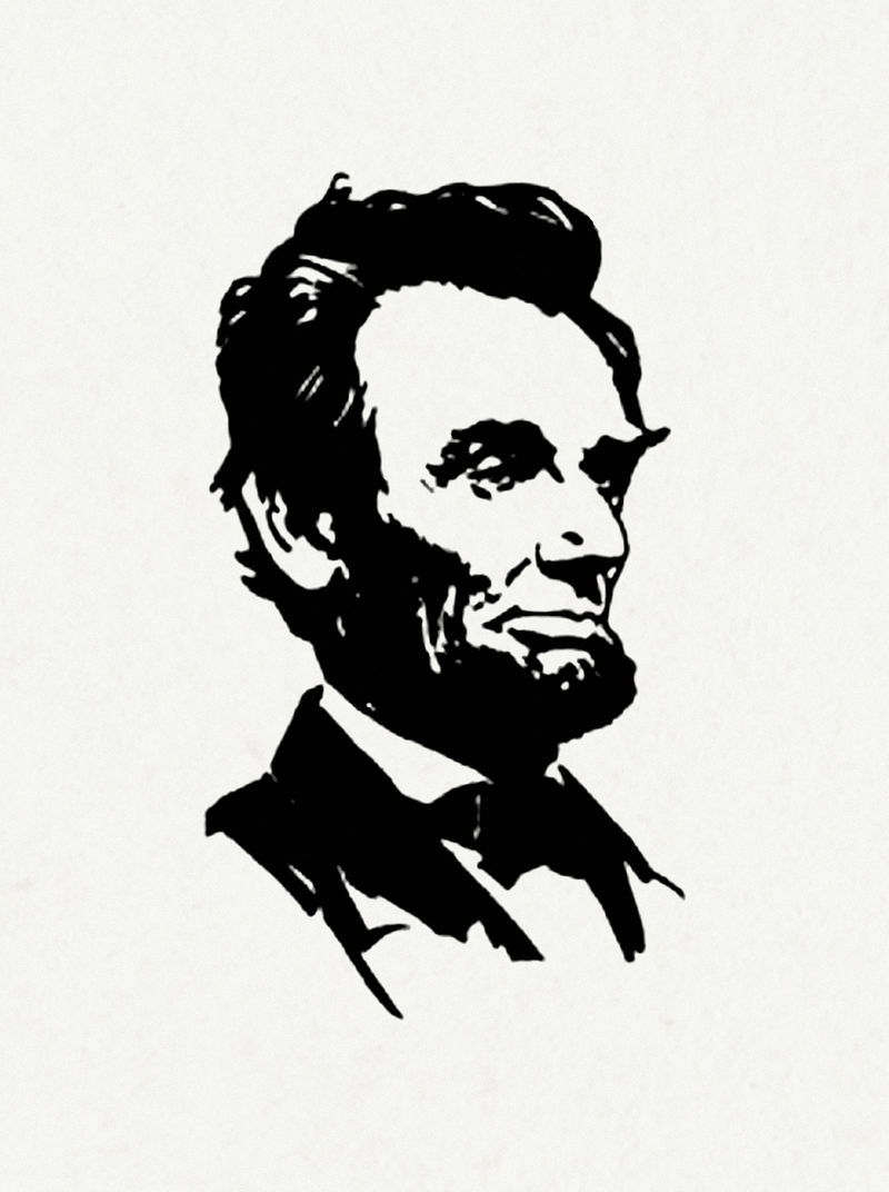 美钞上的林肯总统肖像图片