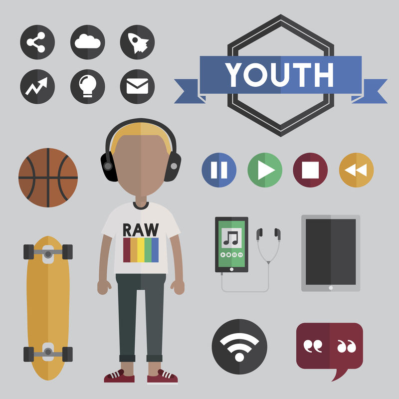 青年阿凡达人物插画