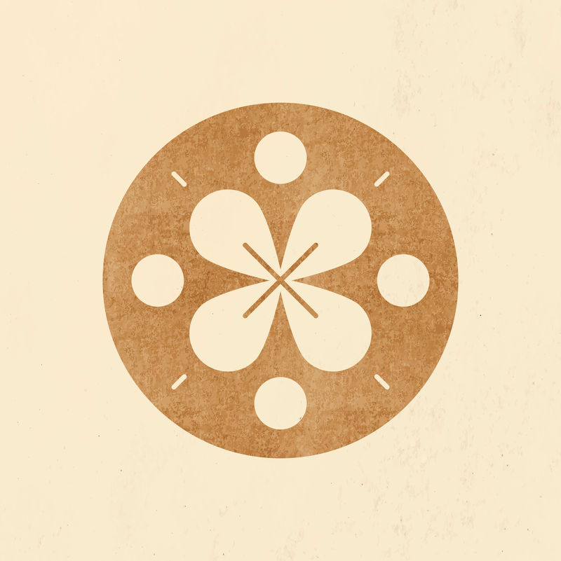 中国传统花卉矢量金插画