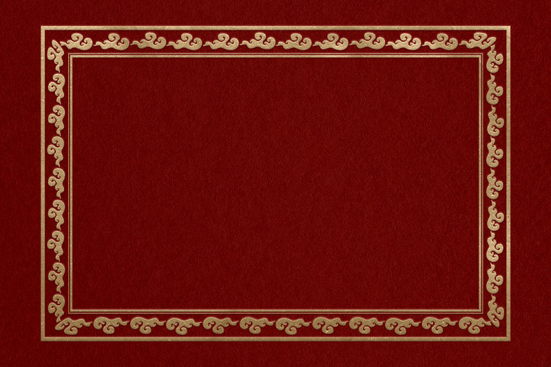 中国传统云纹金方