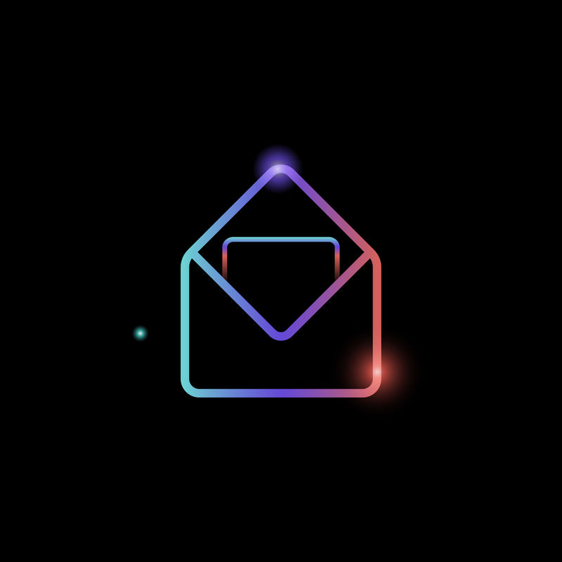 消息信封社交媒体图标矢量