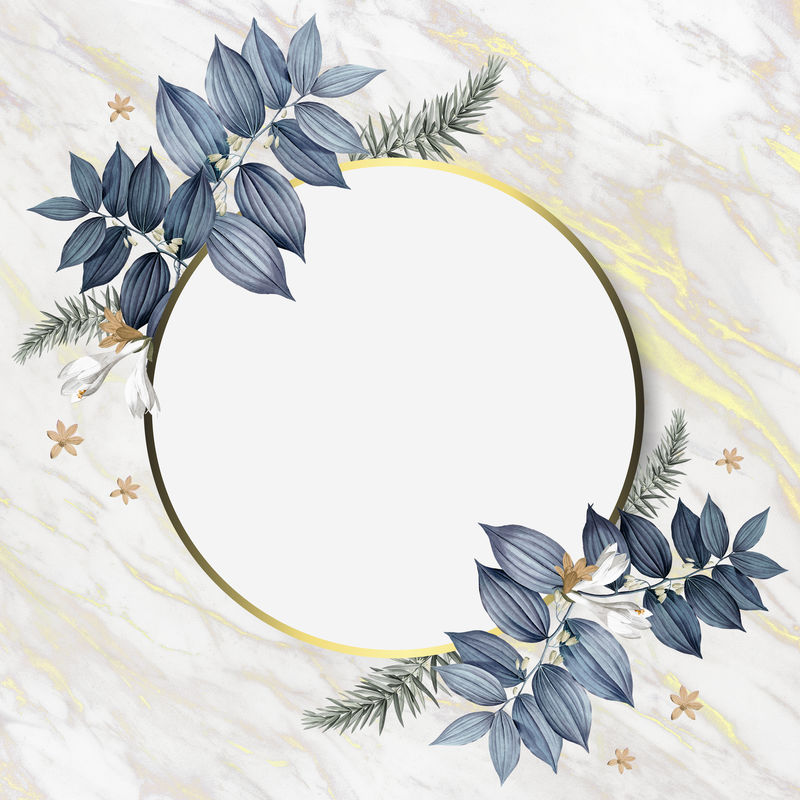 豪华花卉婚礼框架插图