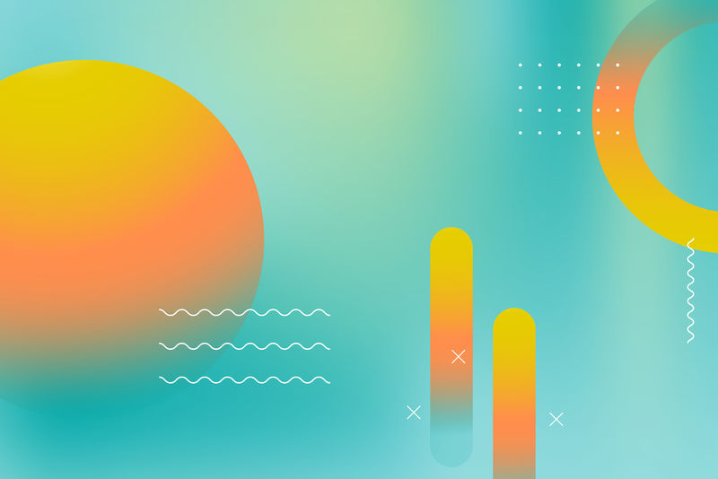 色彩鲜艳的夏日海报矢量