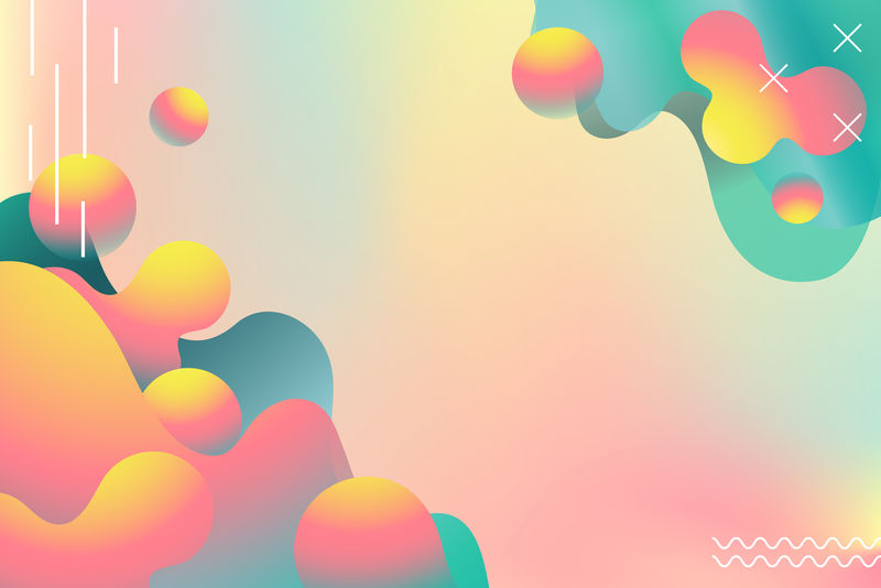 色彩鲜艳的夏日海报矢量