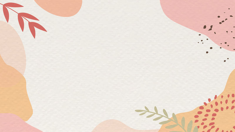 粉色和米色抽象植物图案背景矢量