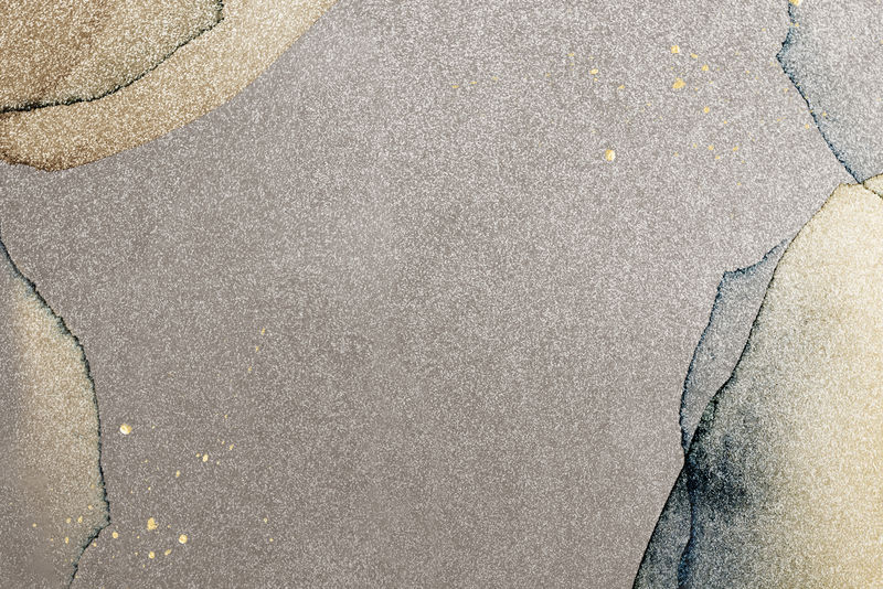 水彩画背景插图上的金色飞溅