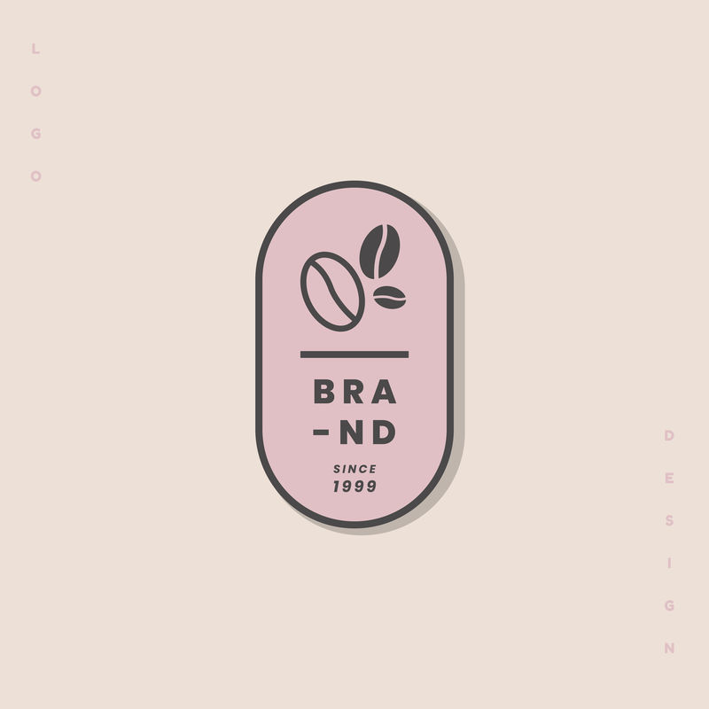 咖啡店徽章标志矢量