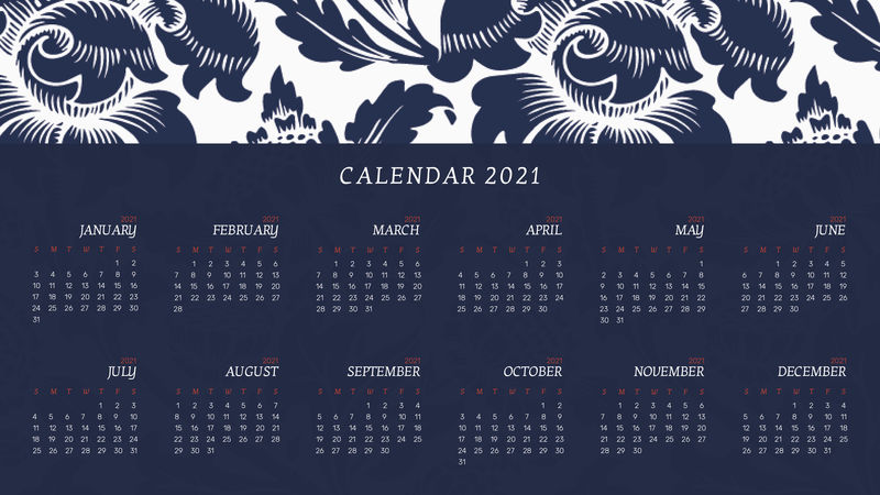 2021年12月日历打印图片