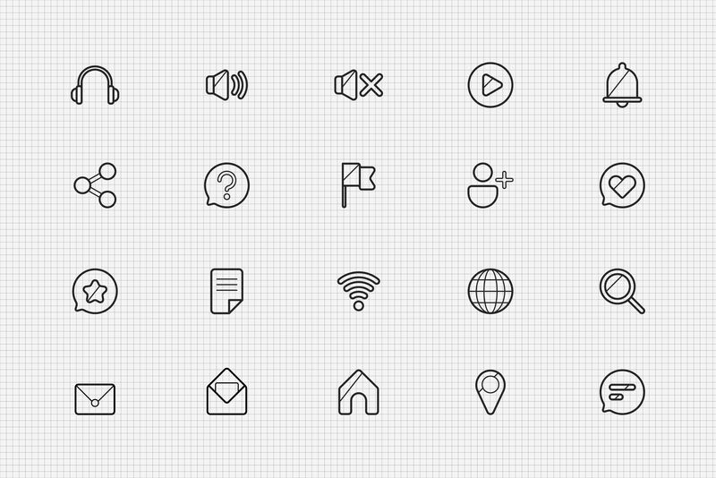 社交媒体图标包矢量