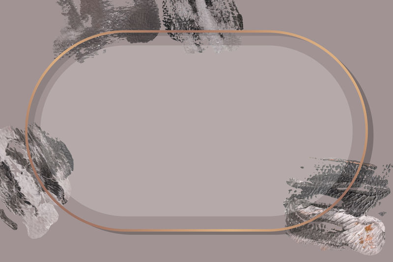 带画笔纹理背景向量的椭圆形青铜框架