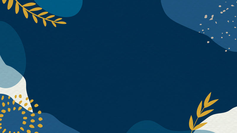 蓝色抽象植物图案背景向量