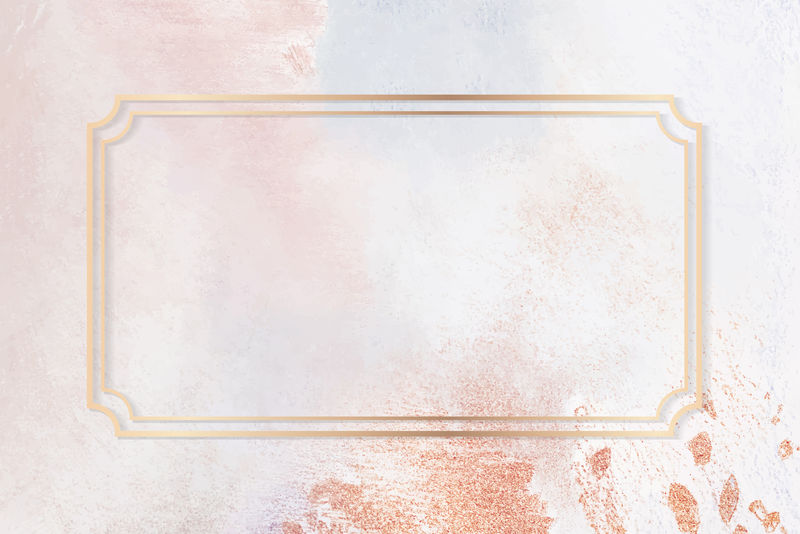 油画纹理背景向量上的矩形青铜框