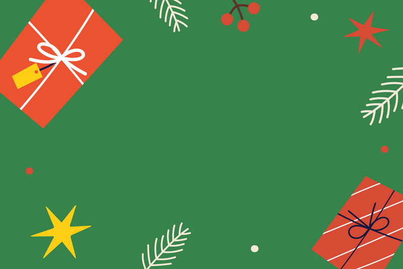 绿色圣诞框架设计向量