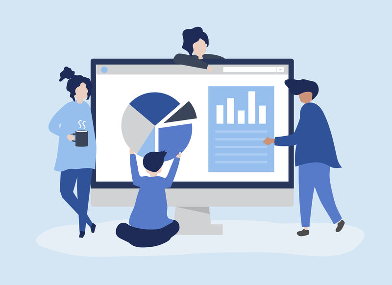 分析图表插图的人的特点