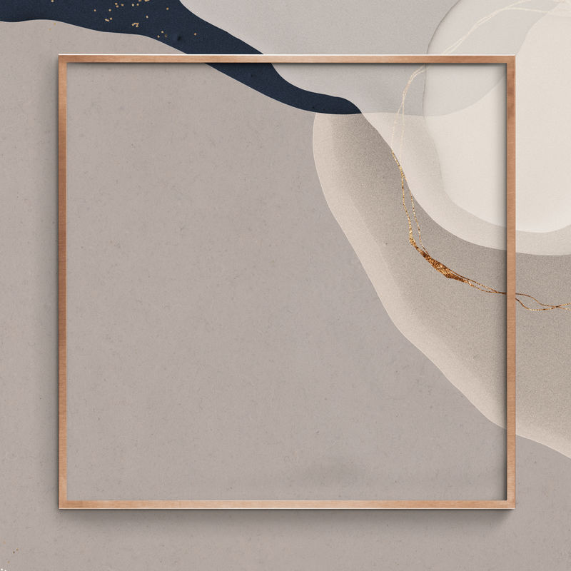 Psd金色框架抽象棕色背景