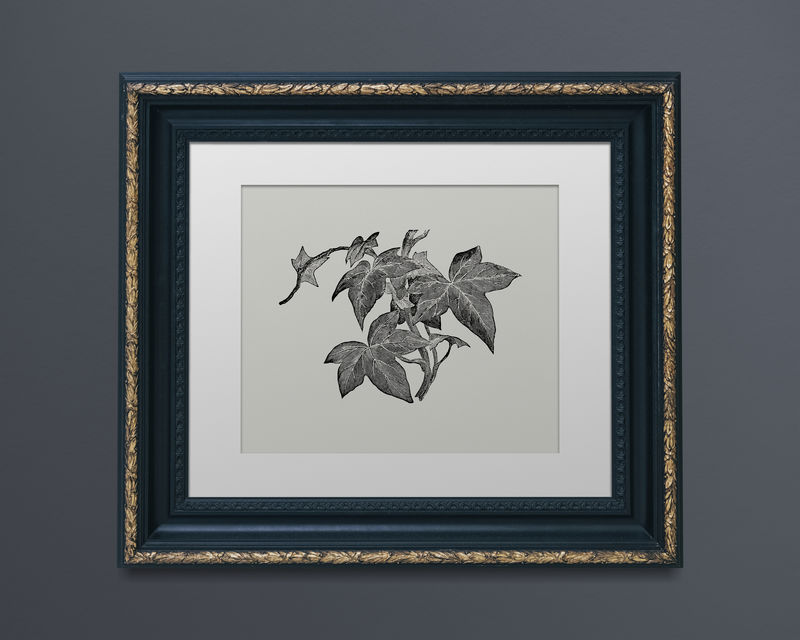 复古矩形金色相框模型插图