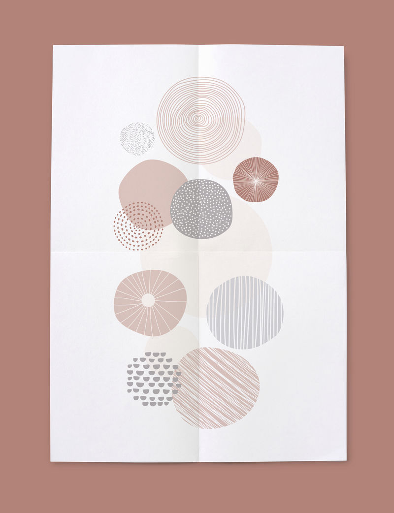 涂鸦图案海报模板模型