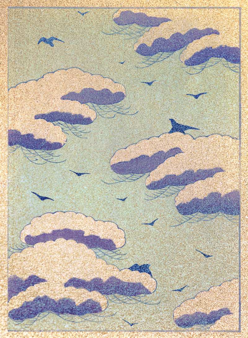 闪亮多云的天空设计由原画混合而成