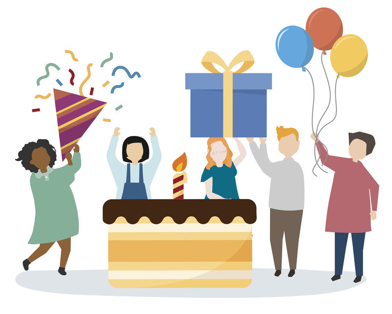 人们举行聚会庆祝