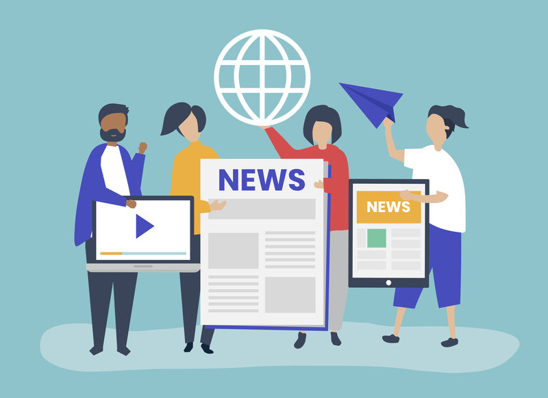 人们展示了不同类型的获取新闻的方式