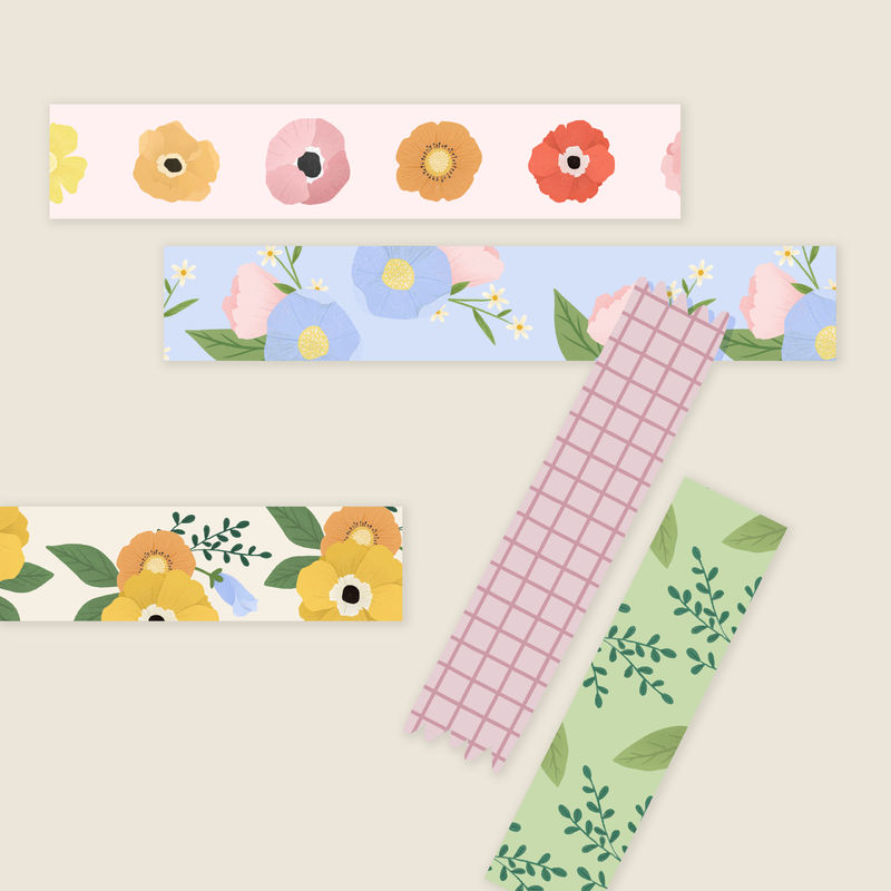 花卉水洗带套装插图