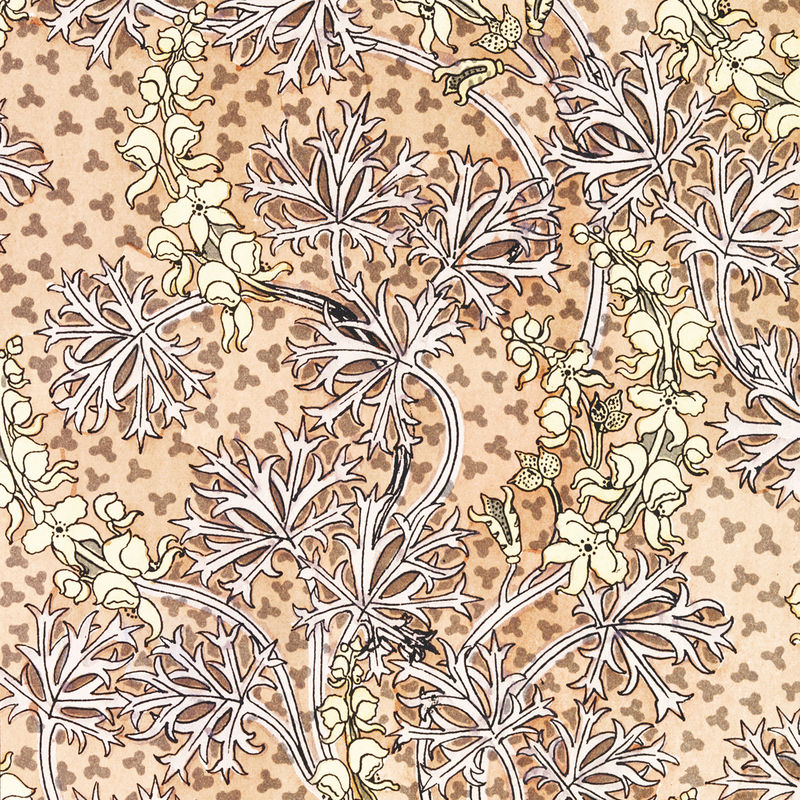 新艺术乌头花图案设计资源