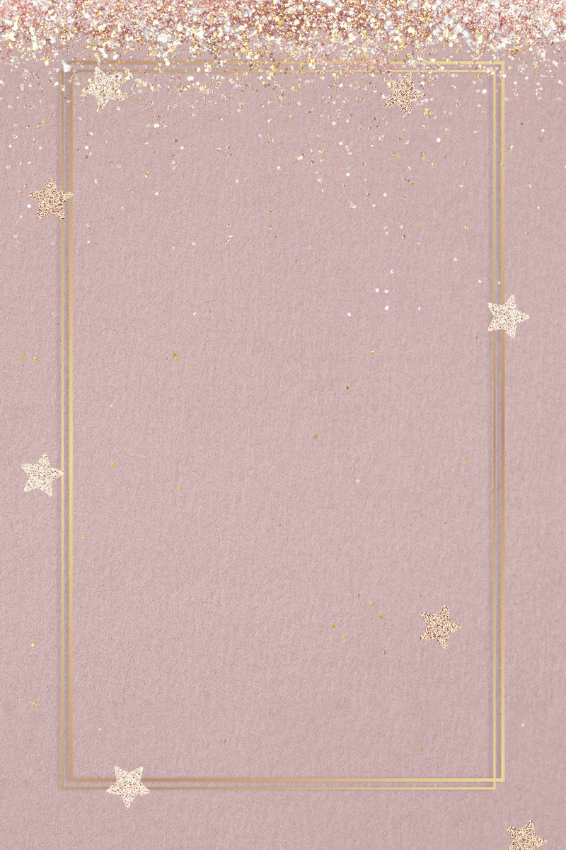 闪亮的星型psd聚会框架粉色背景