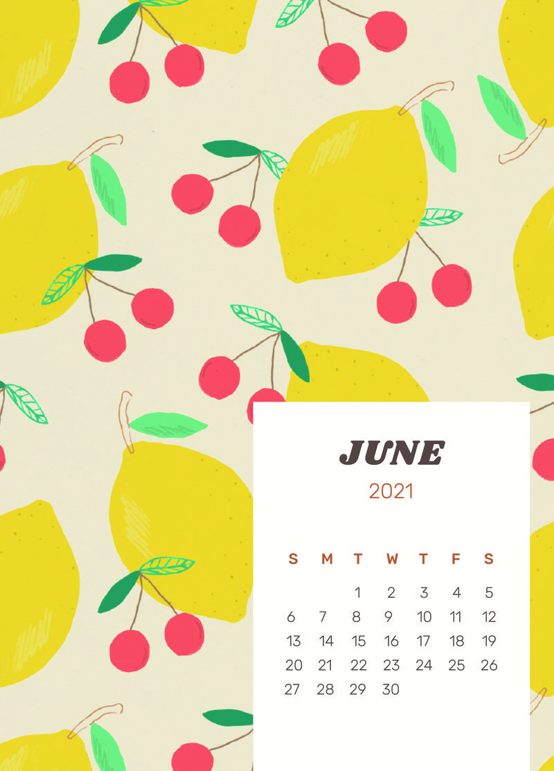 日历21年6月可编辑海报模板psd与可爱的柠檬背景素材 高清图片 摄影照片 寻图免费打包下载