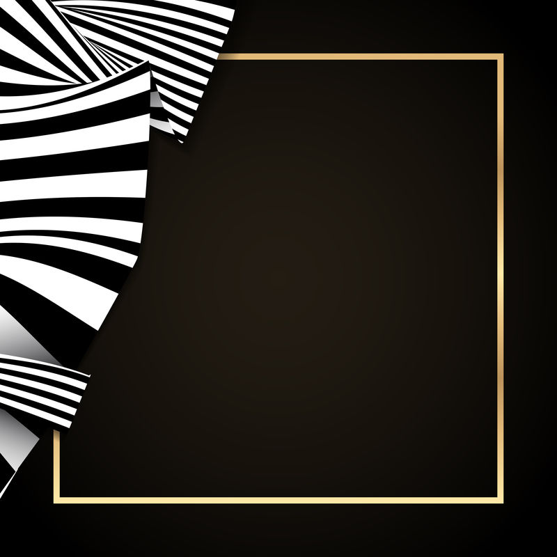抽象背景向量上的金色矩形框架