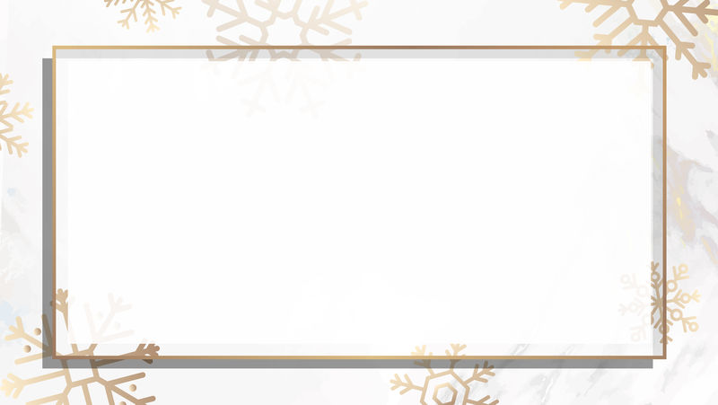 雪花图案背景向量上的金色框架