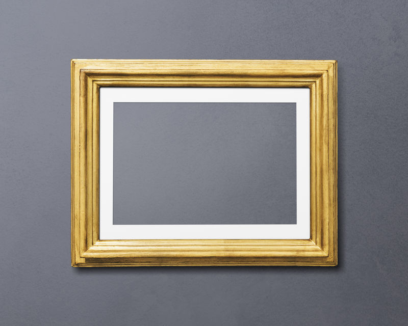金色相框模型插图