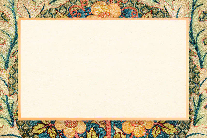 装饰玫瑰花架矢量混合从威廉莫里斯的艺术作品