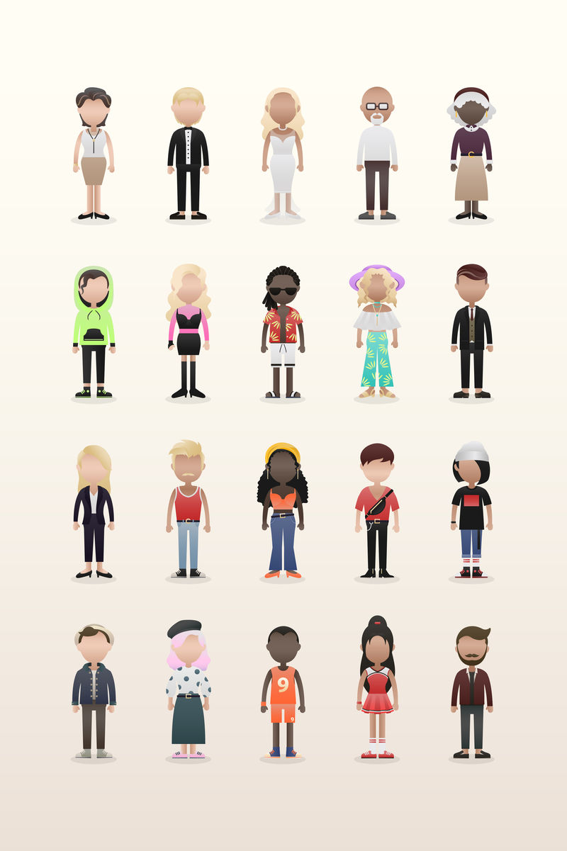 不同化身向量集