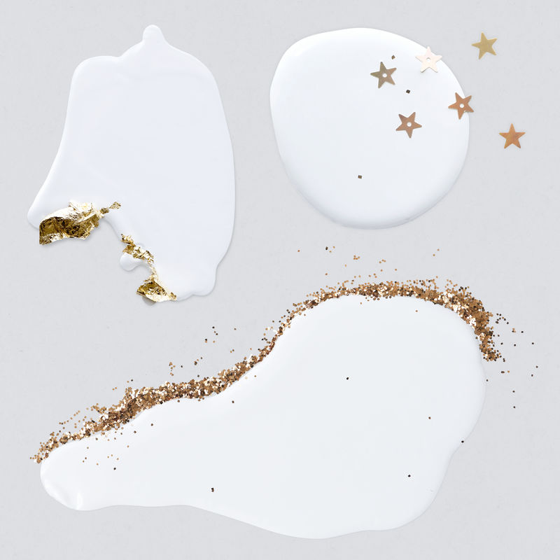 用金色元素装饰的白色psd