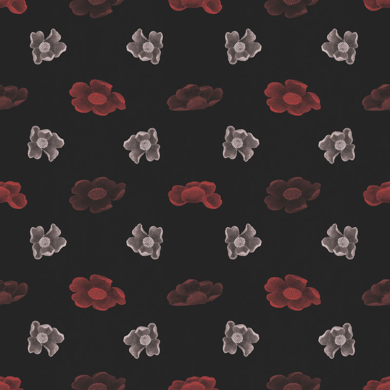 甜美威廉无缝图案psd花卉背景张若爱作品混音