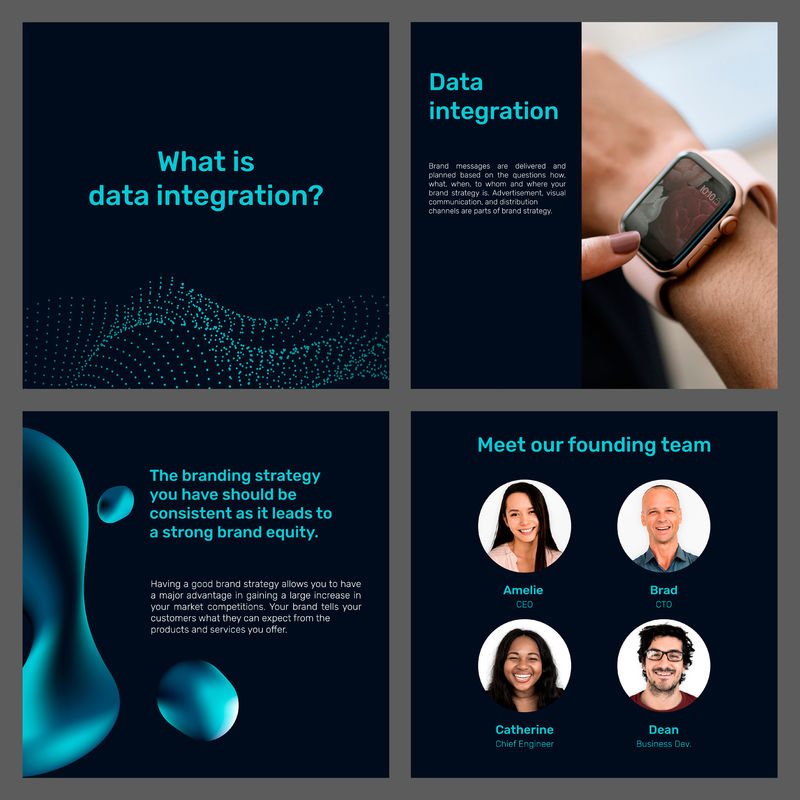 可编辑psd社交媒体发布技术模板集