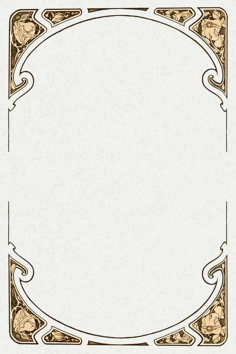 Psd art nouveau frameremixed from the artworks of卧底\u003Ca href=\u0022https