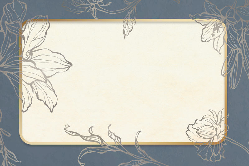 复古花框psd景观复制空间