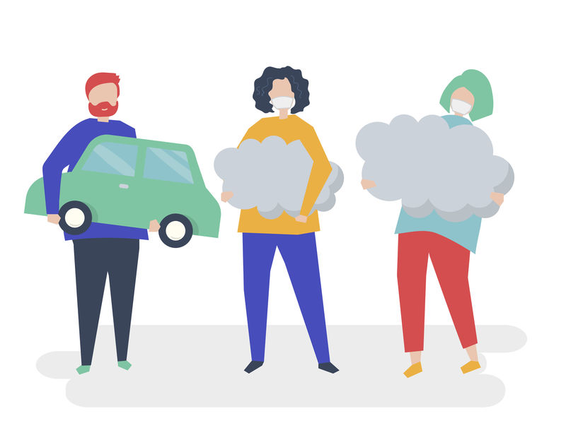 持有空气污染标志的人的性格