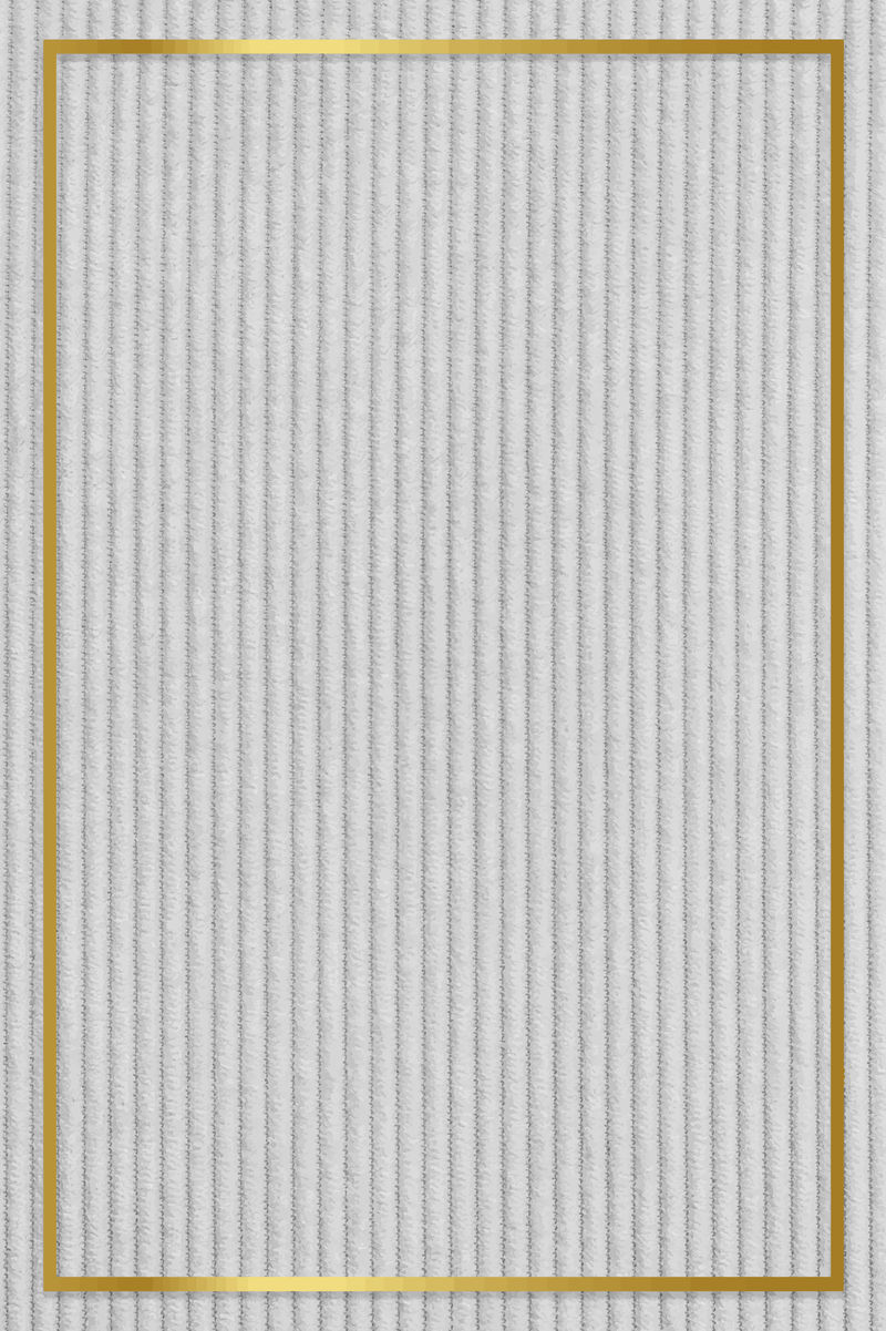 灰色灯芯绒纹理背景向量上的金色框架