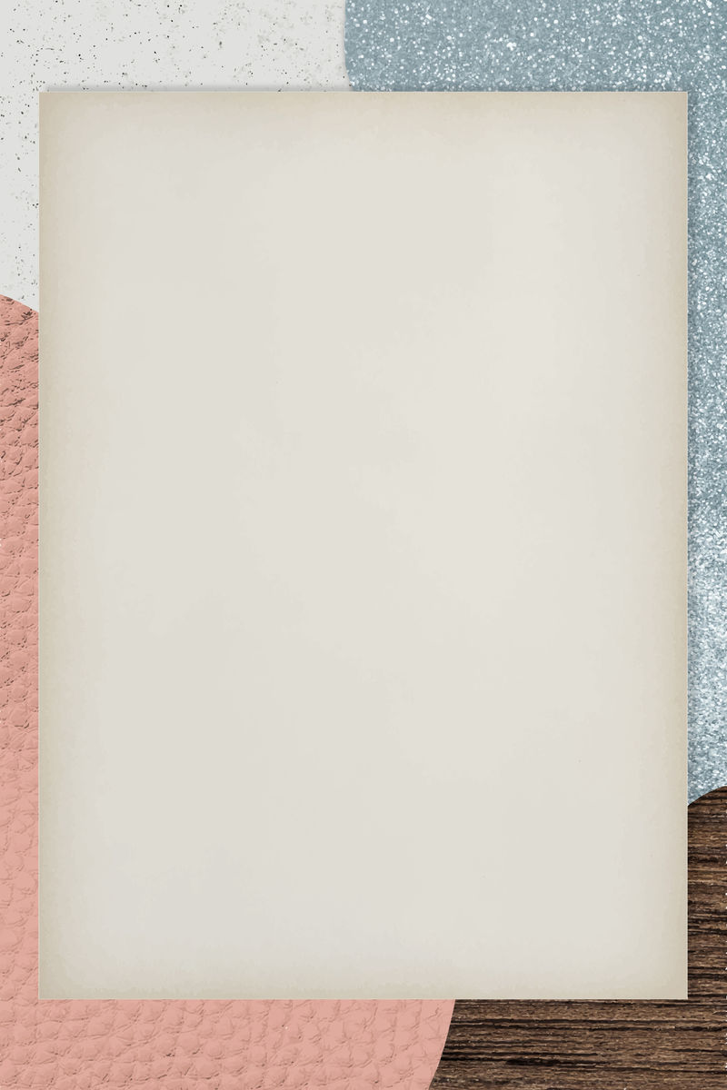 粉红色和蓝色拼贴图案背景向量上的框架