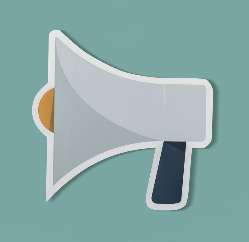 扩音器音频纸图标