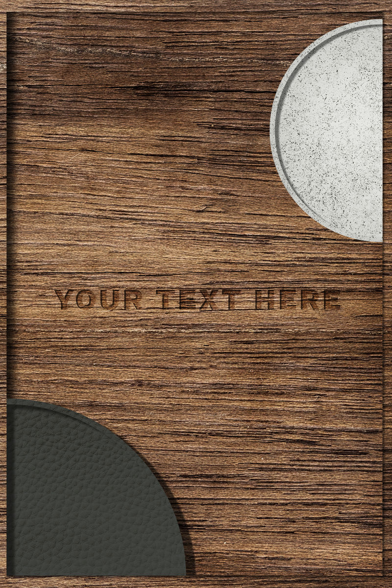 黑白半圆图案木质背景插图