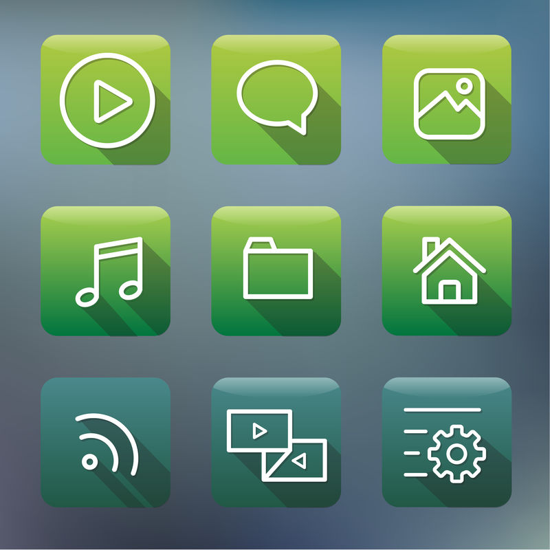 混合计算机图标集