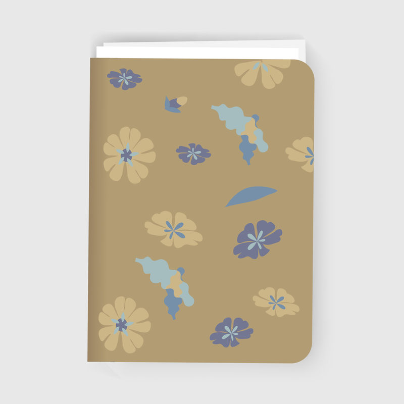 花卉笔记本图形插图矢量