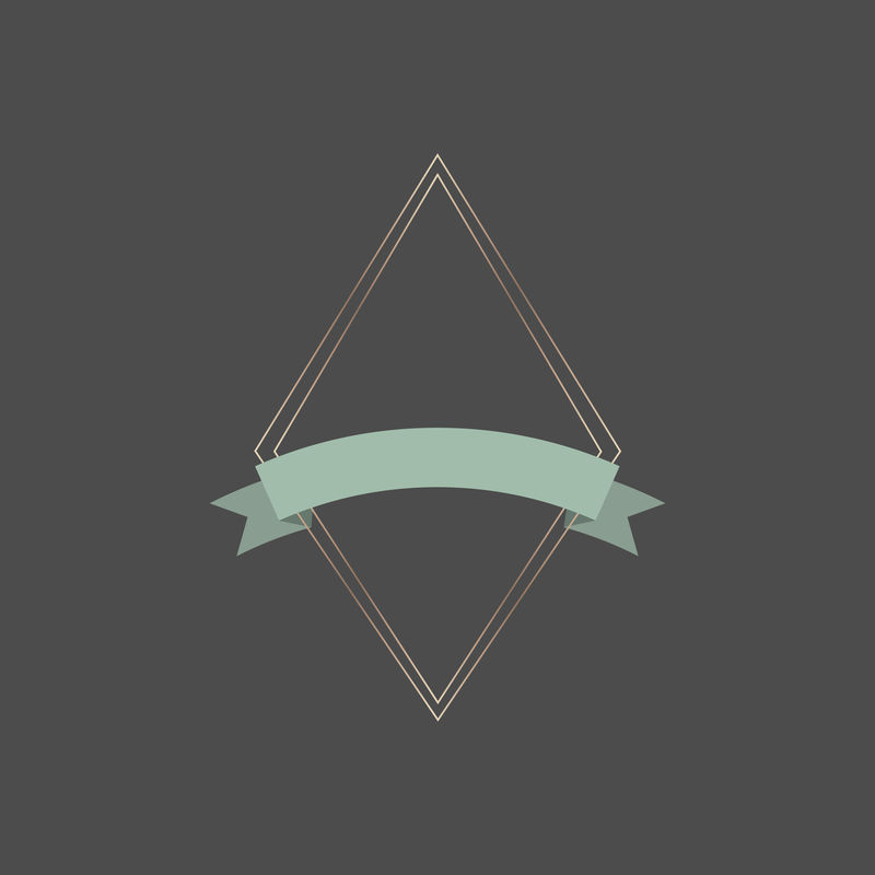 金框配绿丝带横幅插图