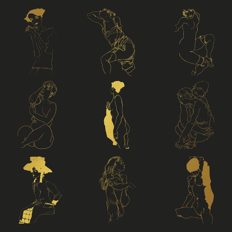 黄金女人线图psd集合混合从伊贡希勒的艺术作品