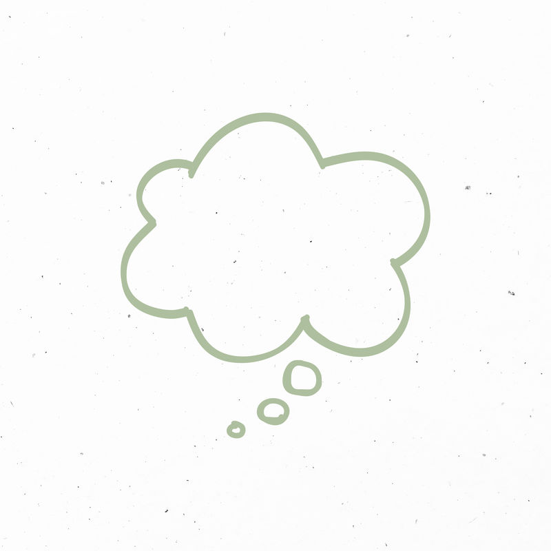 思维泡泡绿色psd商业图标