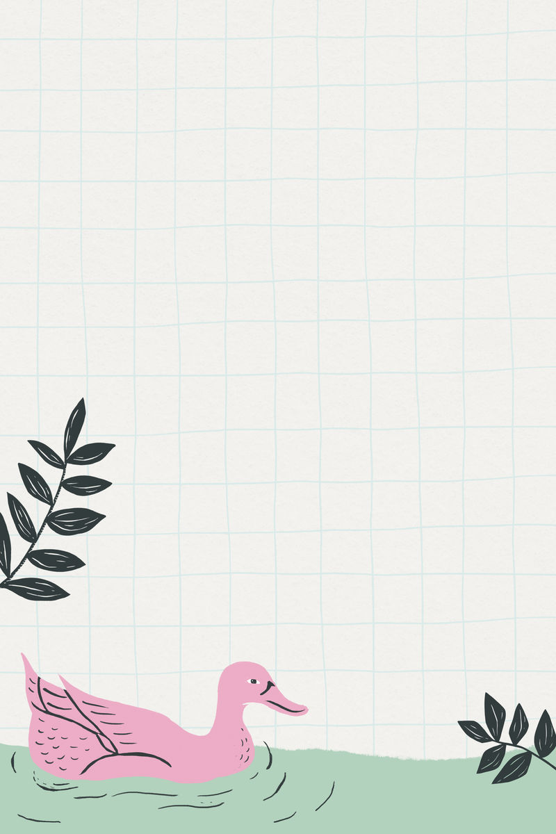 复古天鹅图案框架psd网格背景